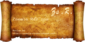 Zsemle Rózsa névjegykártya